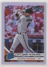 2019 Panini Donruss Rated Rookie Career Stat Line /55 Steven Duggar #49 0e3