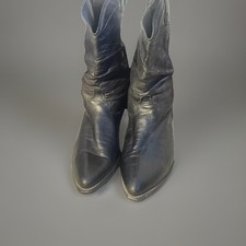 Vintage Dingo Women s Western Style Soft Black Leather Motto Size 7 Cowboy Boots