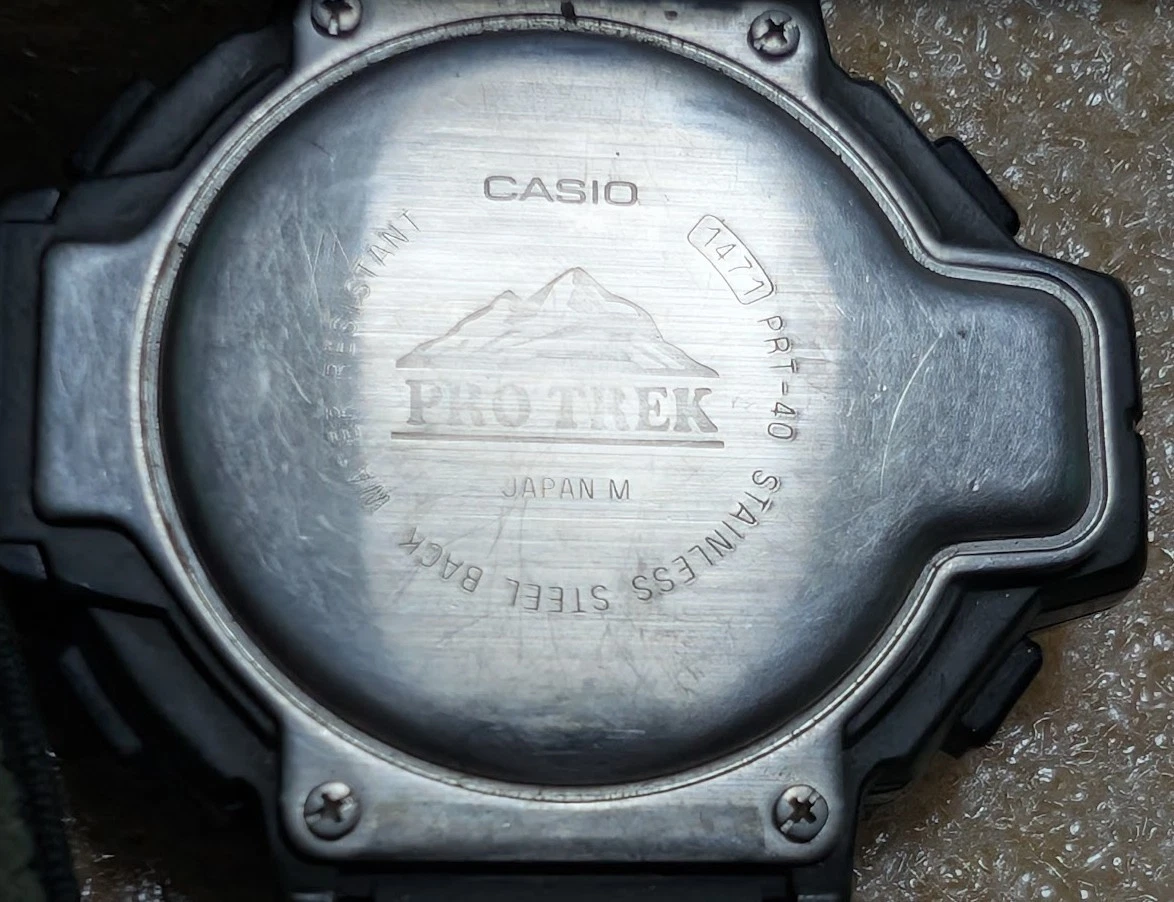 Raro Reloj Deportivo Digital Para Hombre Casio Pro Trek PRT-40 Triple Sensor JDM De Colección