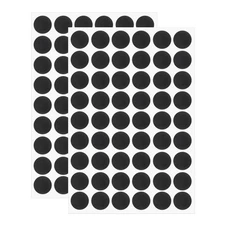 2 Sheets Screw Hole Stickers 21mm 54 in 1 Self-Adhesive Stickers, Black