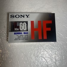 SONY HF High Fidelity 60 Minute Blank Cassette Tape New  Sealed