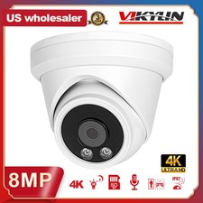 Vikylin 4K 8MP Security IP Camera MIC POE IR Indoor Outdoor Onvif Network Wired