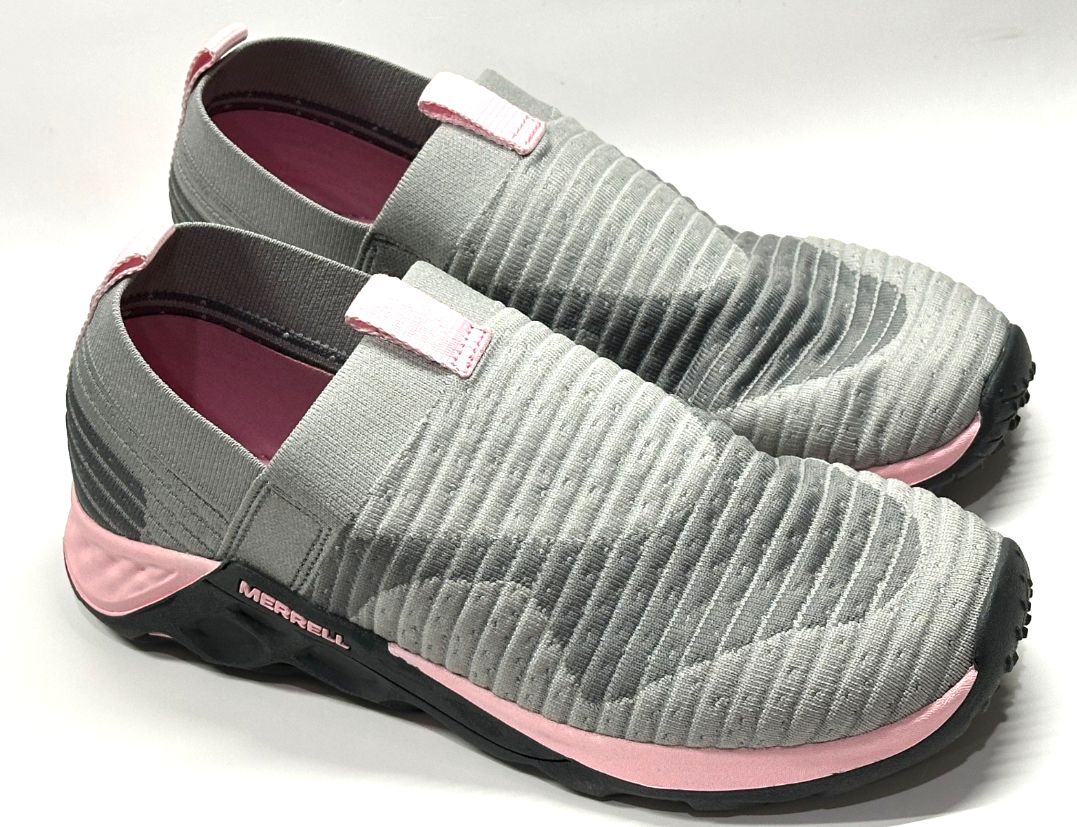 MERRELL M RANGE GRIGIO ROSA SCARPE CASUAL DA BAMBINA SLIP ON ESCURSIONISMO 5 1 2 M MK161265 NUOVE CON SCATOLA