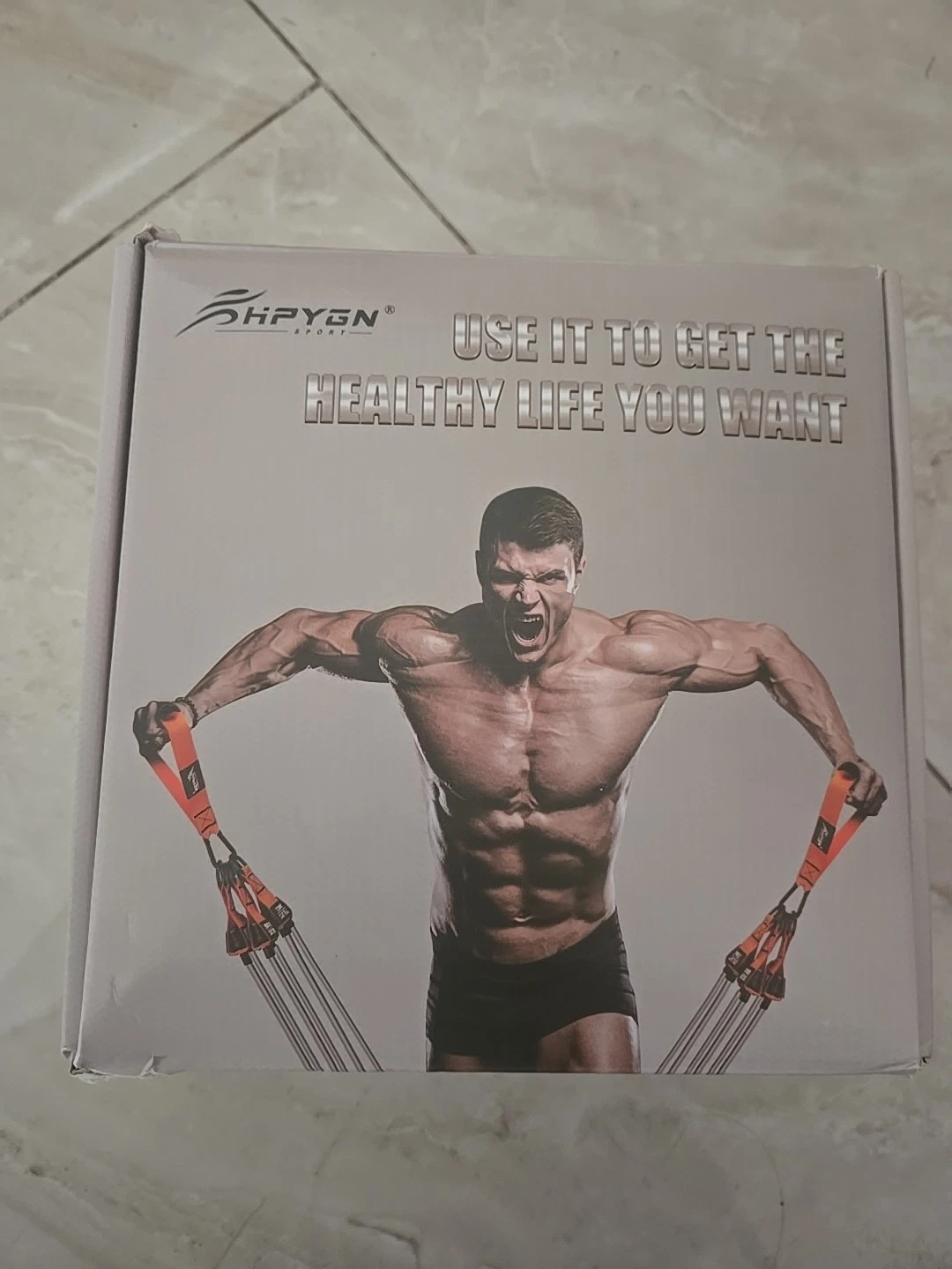 HPYGN Resistance Bands, Exercise Bands with Handles, Fitness grey