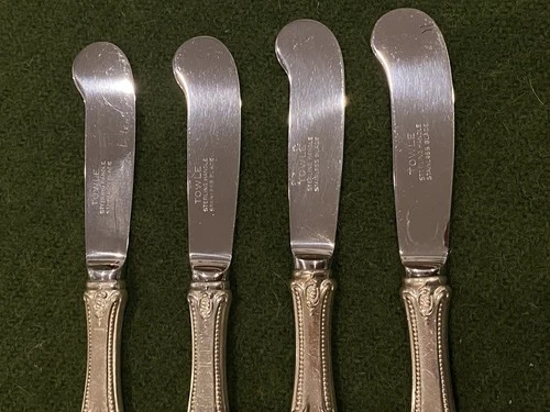 4 Towle Sterling Silver Butter  knives 6”