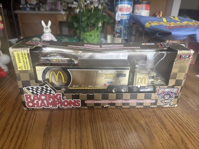 Bill Elliott NASCAR GOLD HAULER and CAR 1998 Mcdonalds 1/64 SCALE 1 of 1500