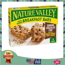 Nature Valley Soft Baked Breakfast Bars, Banana Chocolate Chip, 5 Count, 8.85 oz
