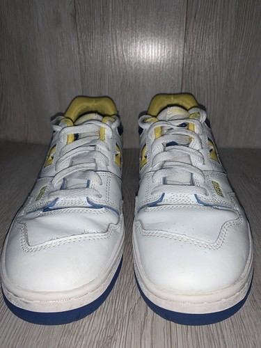 Scarpe da ginnastica New Balance 550 - Bianco/Giallo/Blu - Taglia 6,5 - Foto 3 di 12
