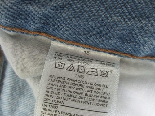 Old Navy Shorts 16 Girls Youth Size Blue Denim Casual Jeans Distressed Light A11 - Picture 7 of 10