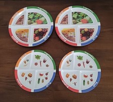 Portion Control Food Group Melamine Divided Plates Nutrition 8.5"  10.5"