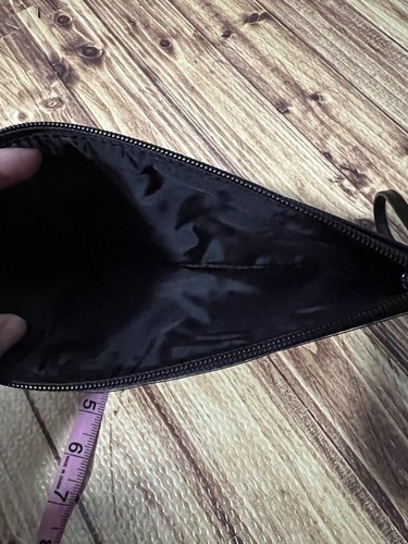 Victoria's Secret Wristlet Clutch Black Sequin Filled Bag 9"X6” - Picture 8 of 8