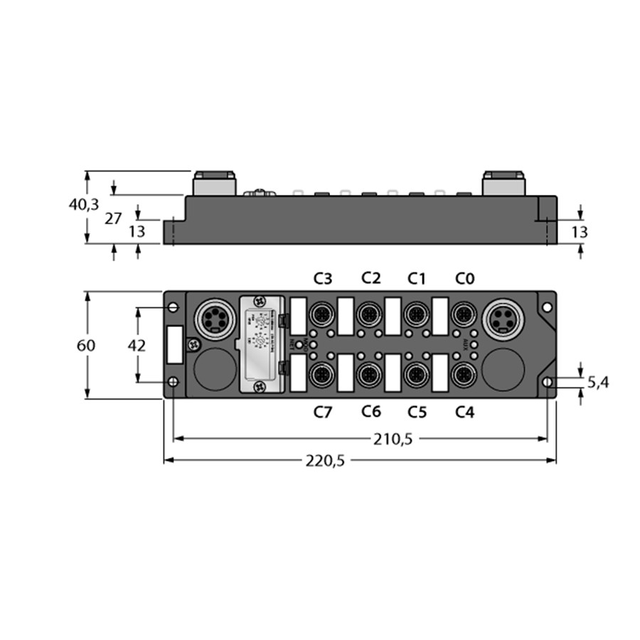 TURCK FDNP-S0808G-WW 6603326 I/O Module for DeviceNet