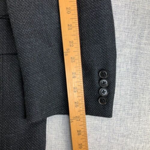 Hugo Boss Rossellini Wool Silk Blend Sport Coat Blazer Mens 48L Blue Black USA - Picture 7 of 14