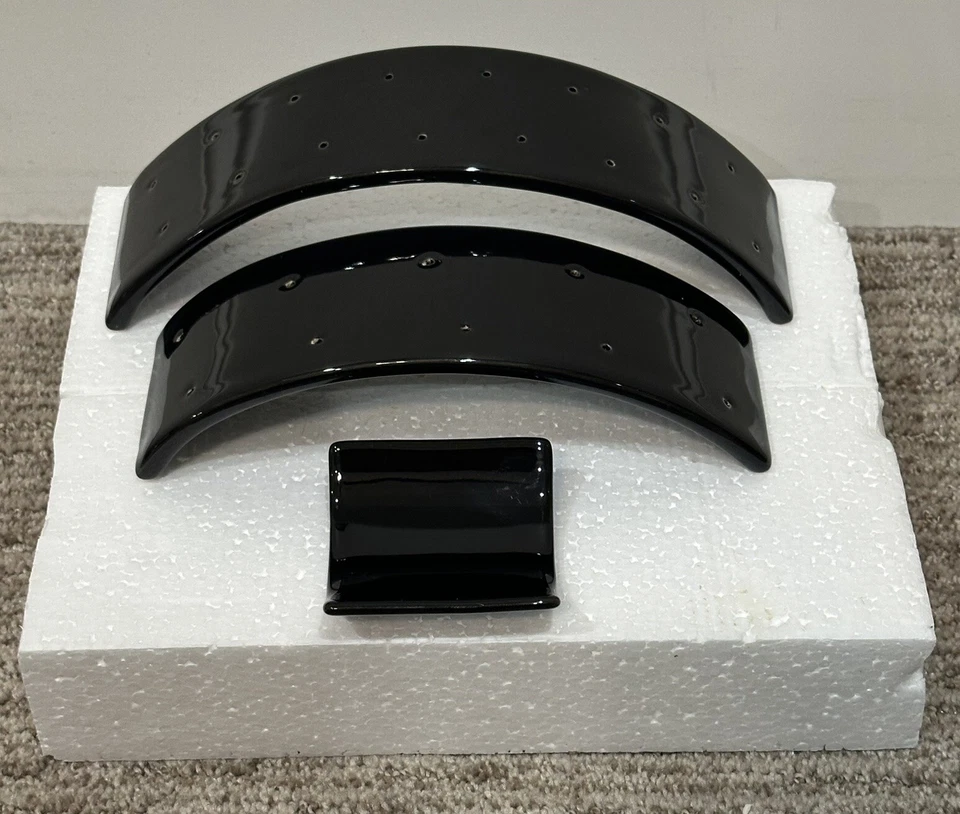 Cypress Home Ceramic Hors D'oeuvres Set of 2 Black Arches & 1 Toothpick Holder - Image 4 of 4