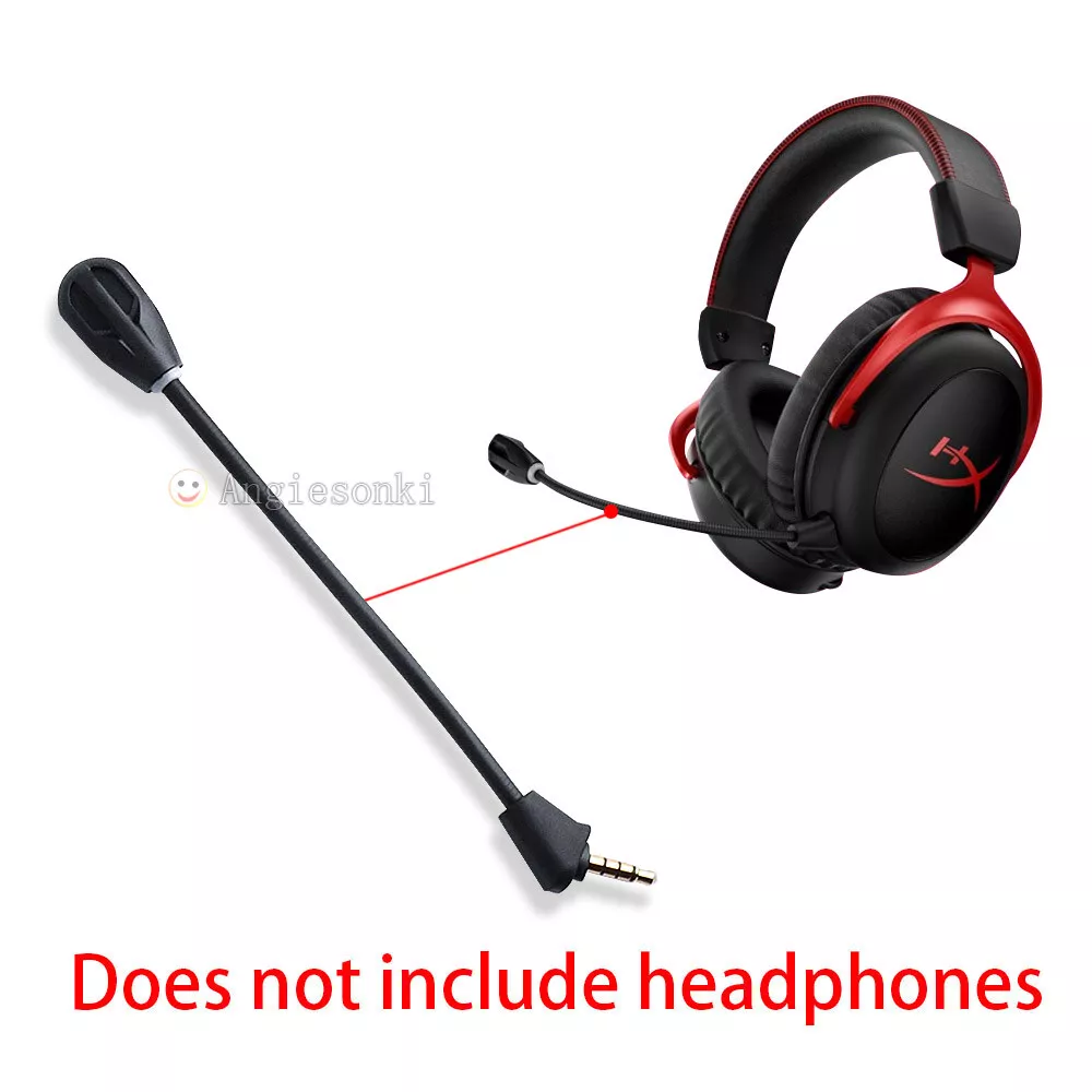  Microphone Replacement for Kingston HyperX Cloud II Wireless  Gaming Headset, Detachable Mic Boom with LED Mute Indicator on PC PS5 PS4  Xbox Series X/S : Video Games