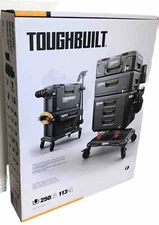 ToughBuilt StackTech 4-Wheel Cart Dolly Positioning Tool Box Transport Trolley