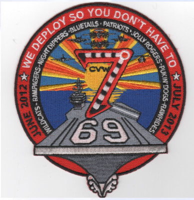 CVW-7 THE ENDLESS CRUISE 2012-2013 パッチ Carrier Air Wing CVW-7 Patch- With Hook and Loop | eBay