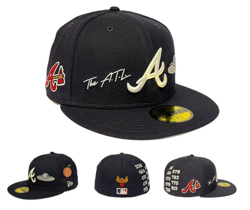 Atlanta Braves LOCAL CITY Side Patch New Era 59FIFTY Fitted Hat Cap | eBay