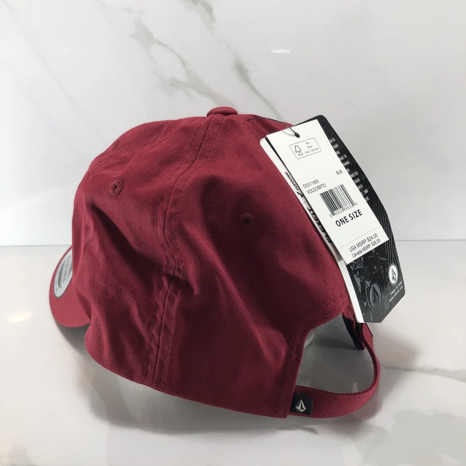 Volcom Hat Cap Adjustable Strap Red Adult Unisex Logo Dad - Image 3 of 4