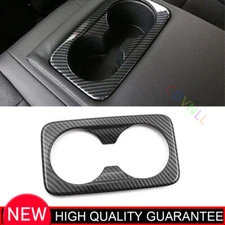 Inner Rear Armrest Cup Holder Cover Trim For Kia K3 Forte 2019-2022 Carbon Fiber