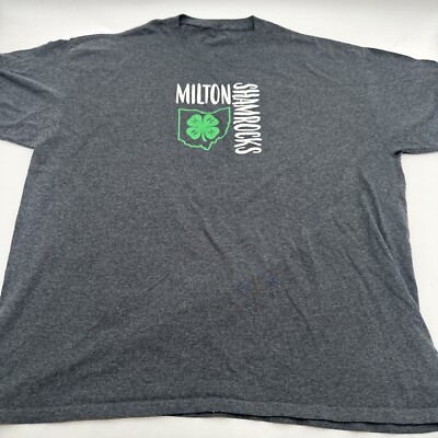 Milton Shamrocks T-Shirt Men X-Large Unbranded Gray Graphic Print ..#17560