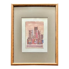 Vintage Original Cityscape Painting Framed Watercolor?