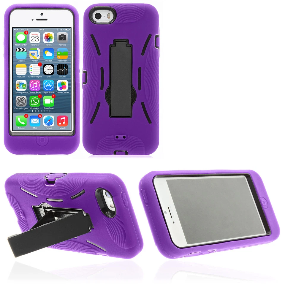 Funda Bumper De Silicona TPU Para Apple iPhone 5 5S Color Violeta - Imagen 2 de 4
