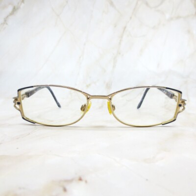 Cazal Eyeglasses Frame 4790 Col.496 Men Gold Purple Half Rim Rectangle 52-16-130