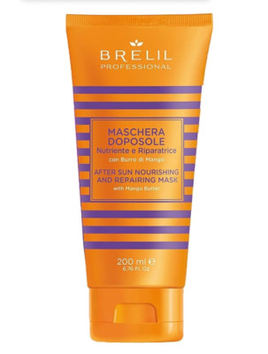 Brelil After Sun nährende und reparierende Haarmaske 200 ml/6,7 flüssige Unzen.