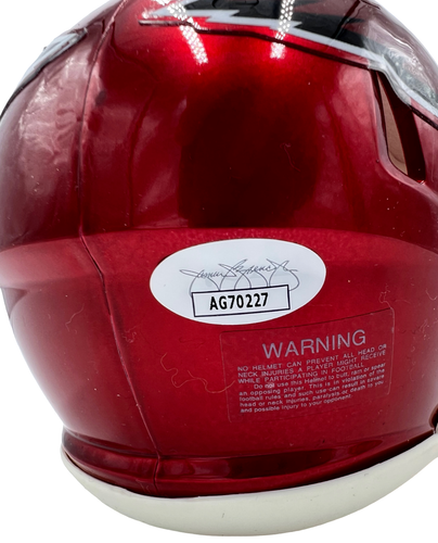 KURT WARNER SIGNED AUTOGRAPHED ARIZONA CARDINALS FLASH MINI FOOTBALL HELMET JSA - Picture 2 of 3