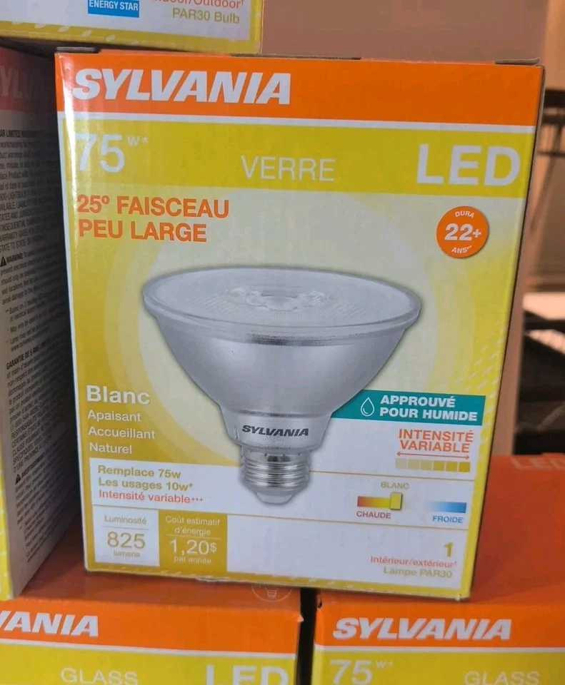 SYLVANIA 75 W GLASS LED PAR 30/25 ° NARROW FLOOD,WHT, DIMMABLE 825 LMNS LOT 11 - Image 3 of 4