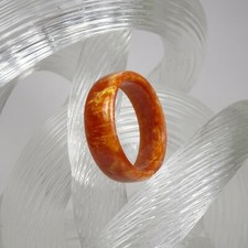 Rustic Gold Pearl Acrylic Resin Ring - Men's or Women's - Handmade