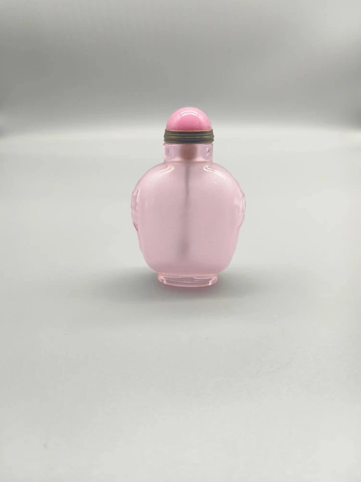 Antigua China, Colección Beijing, puro pintado a mano, vidrio, botella de tabaco Foto 3 de 4