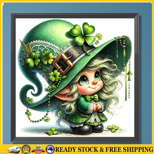 5D DIY Full Round Drill Diamond Painting St. Patrick Day Gnome Kit ...