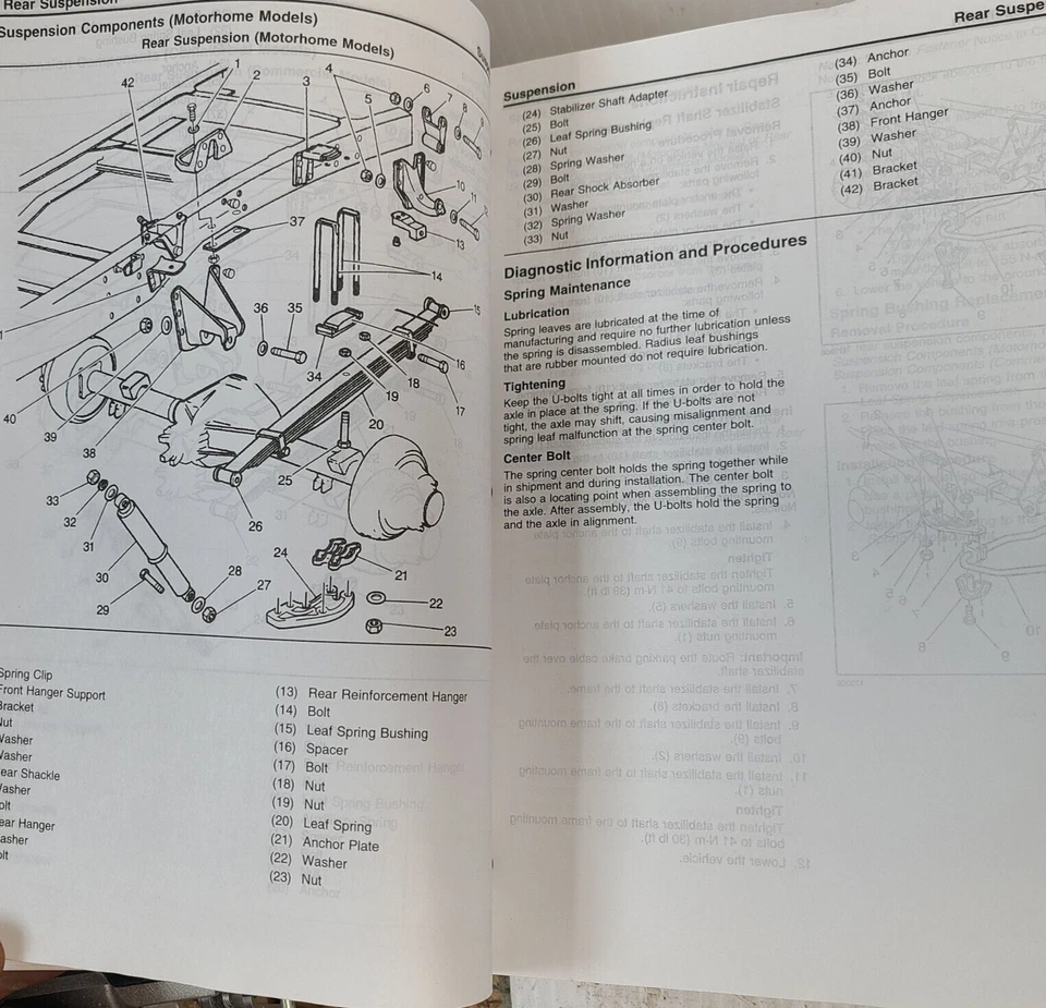 Chevrolet GMC P32/42 1999 servicio de taller conjunto de 3 autocaravana chasis comercial Foto 4 de 4