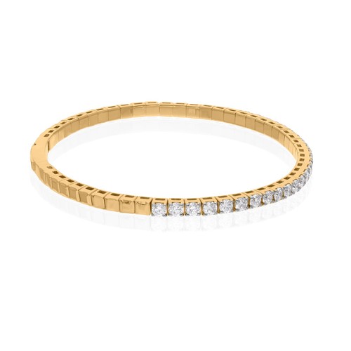 18K Gelbgold 2.52ct Rundschliff Diamant Tennis Armreif Armband Hochzeit Schmuck - 第 3/13 張圖片