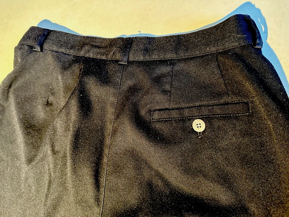 Pantalón Crazy Horse Mujer Negro Tejido Sarga Pierna Cónica Cintura H A Medida Talla 12P Usado Foto 4 de 4