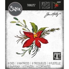 Tim Holtz "HOLIDAY BRUSHSTROKE 3" Sizzix Thinlits Dies Holiday 2022 MSRP 20