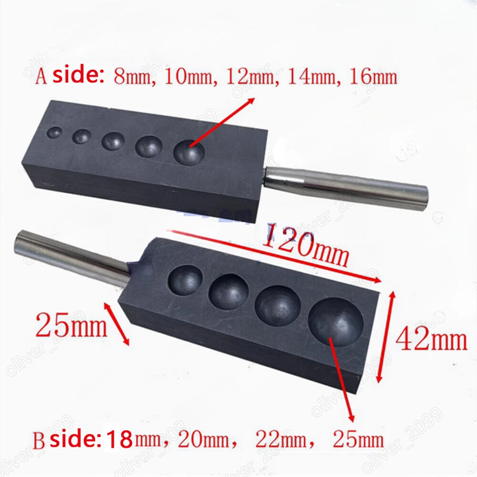 1pcs Irregular Graphite Mold Porous Crucible Metal Ingot Gold and silver Forming - Image 4 of 4