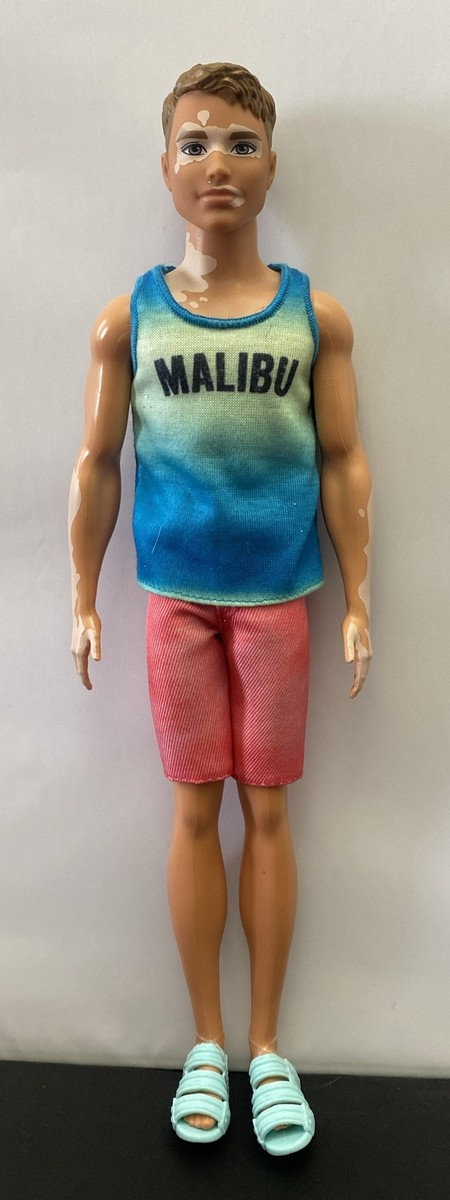 Barbie Ken Fashionistas Doll #192 Vitiligo and Malibu Tank | eBay