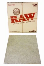 Raw Silicone Coated 3" x 3" Pre Cut Parchment Paper Squares 100 Per Box