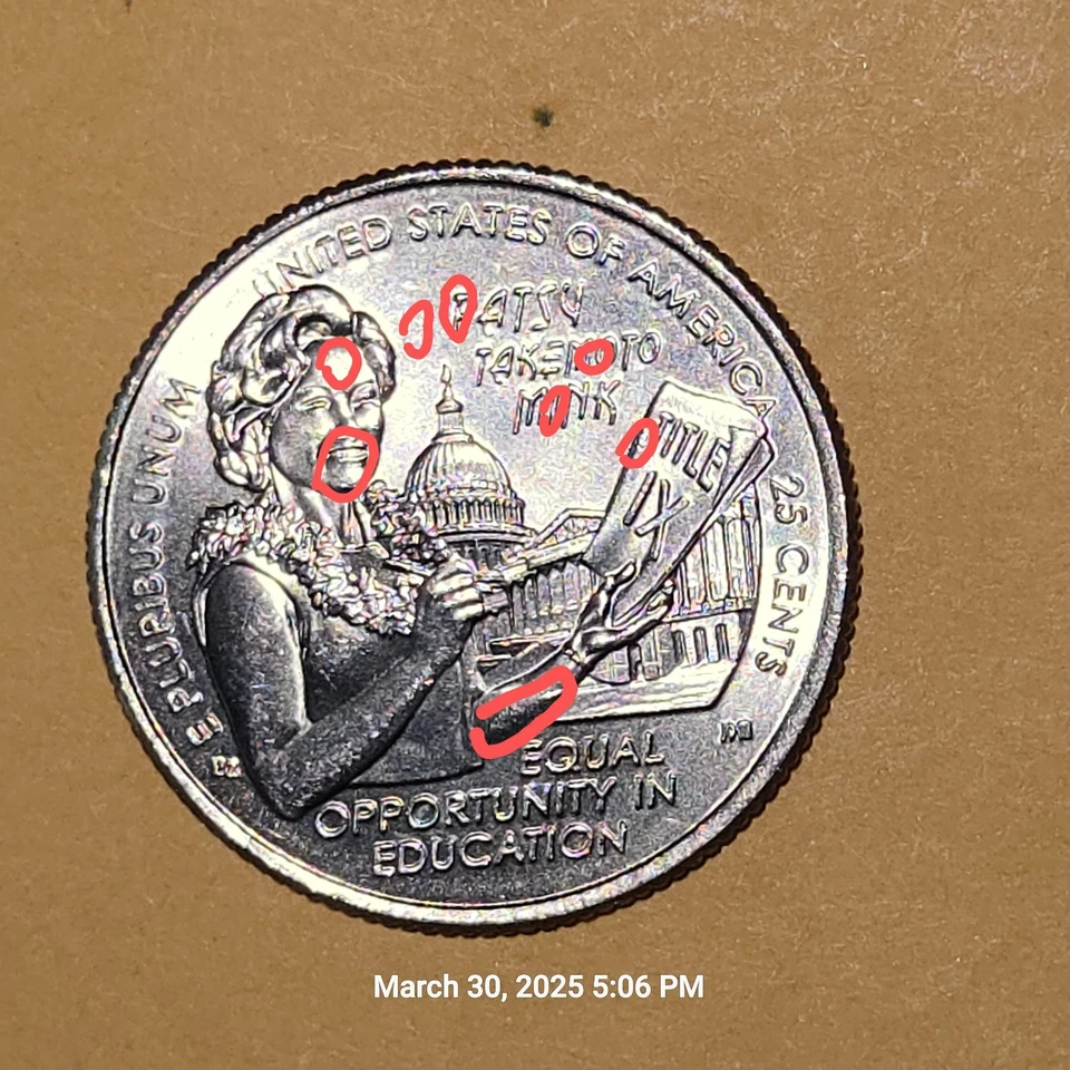 2024 - P Quarter Error: "In Cod We Trust" Patsy Takemoto Mink - Imagem 2 de 4