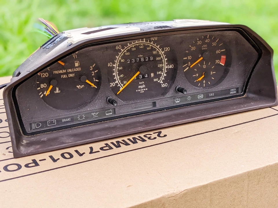 ✅ Cuadro de instrumentos VDO 1991-1994 Mercedes E320 W124 300E 300CE 300TE 237 K OEM Foto 2 de 4