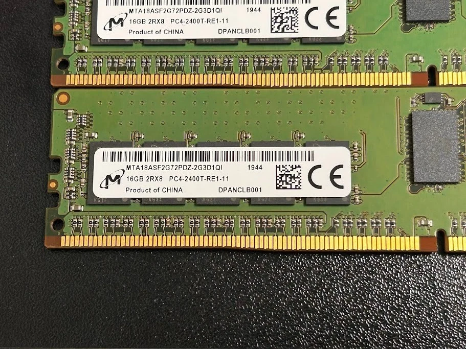 Micron 16GB DDR4 1Rx8 PC4-2400T-RE1-11 MTA18ASF2G72AZ-2G3D1QI Server Memory #95 - Image 2 of 2