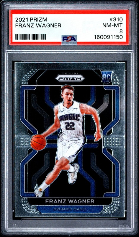 2021 PANINI PRIZM #310 FRANZ WAGNER ROOKIE RC PSA 8