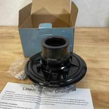 Webang 4Inch Square Shower Drain - Stainless Steel, Matte Black