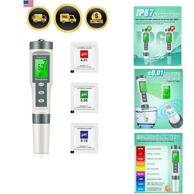 pH Meter, 3-in-1 TDS Meter Digital Water Tester with 0.01 High Precision, Wat...