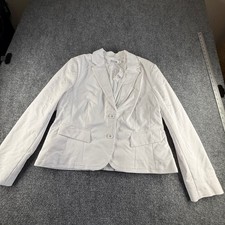 New York Company Womens White 2 Button Blazer Jacket Size 18 NWT 1439 016