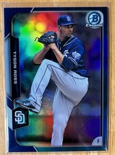 2015 Bowman Chrome Blue Refractor 120/150 Tyson Ross #92