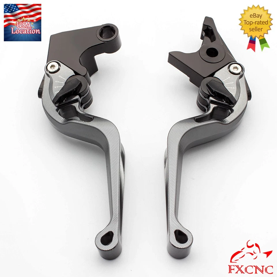Palancas de embrague de freno CNC 3D cortas titanio para Kawasaki Ninja 500 Z500 2024-2025 Foto 3 de 4
